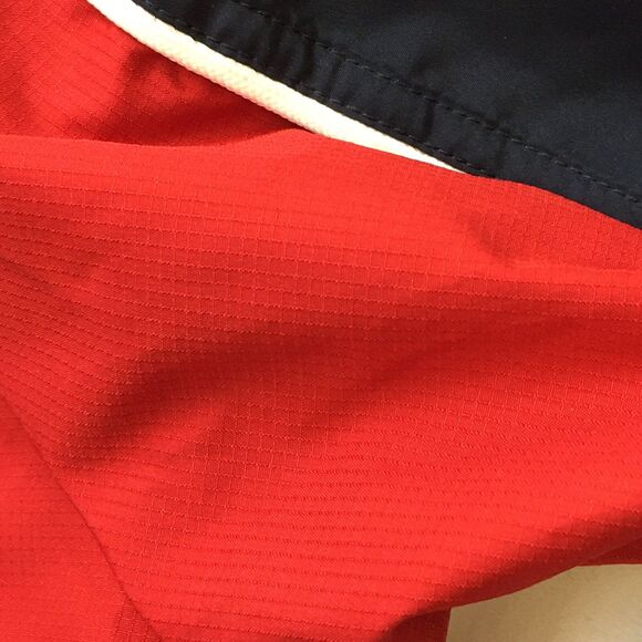 90s REEBOK Windbreaker Jacket Mens L Red Blue Zip Rip Stop Mesh Raglan Vintage - Picture 4 of 16